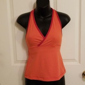 Lululemon Racerback Tank Orange Red Size 6 Stretch